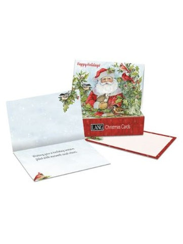 Card Christmas Woodland Santa Petite 12 Pk 2004560