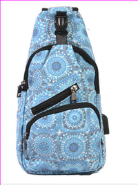 Daypack Nupouch Antitheft Usb Charging Connector Large Vintage Vibes Blue 50437 Bag