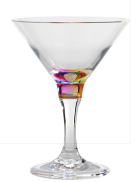 Acrylic Martini Glass Rainbow 9oz 21750