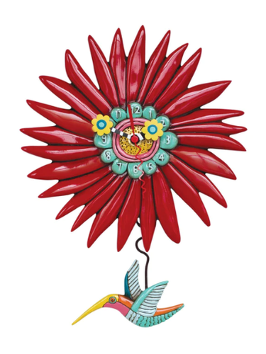 Wall Clock - Humming Around - Hummingbird - P1408
