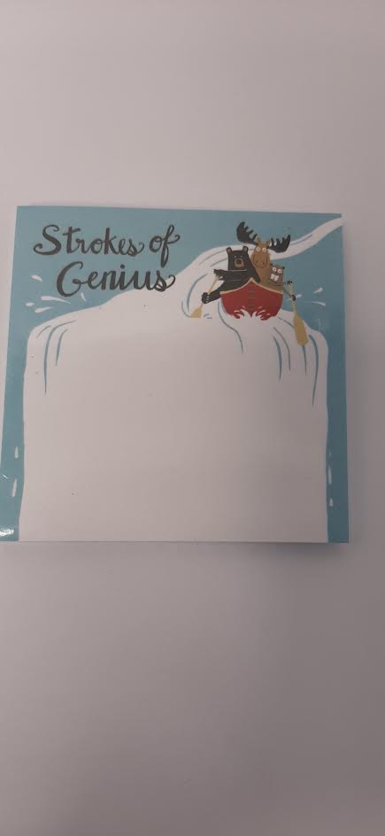 Strokes Of Genius-Sticky Note Pad-3.5x3.5"-Ptostrk001 