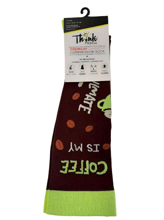 Compression Sock-Coffee Is Soulmate-Women -Size 6-10-20839