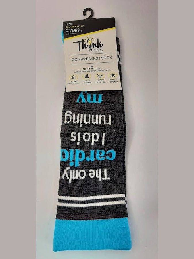 Compression Sock-Cardio Is My Mouth-Women -Size 6-10-20976