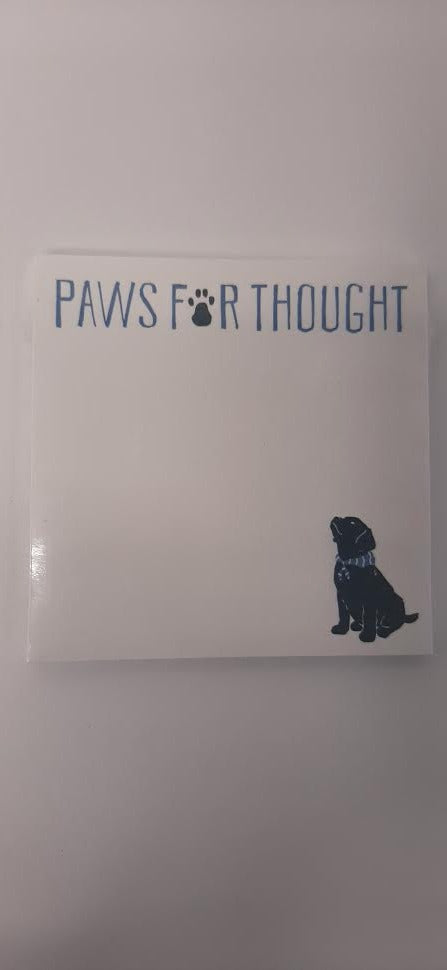 PawsFor Thought-Sticky Note Pad-3.5x3.5"-PTOLABS005 