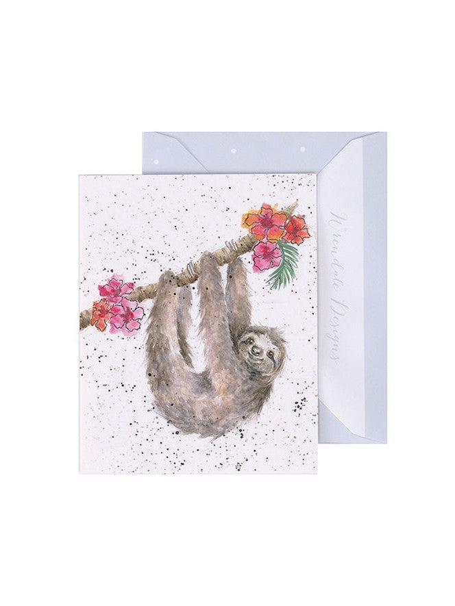 Gift Enclosure Card GE064 Hanging Around Sloth