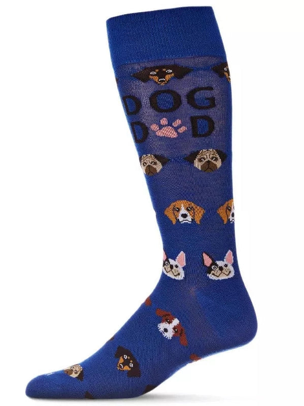 Men's Sock Blue Surf The Web Bamboo Crew 8-12 Acv07375