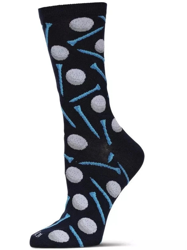 Women's Sock Navy Golf Bamboo Crew 9-11 Mcv7568