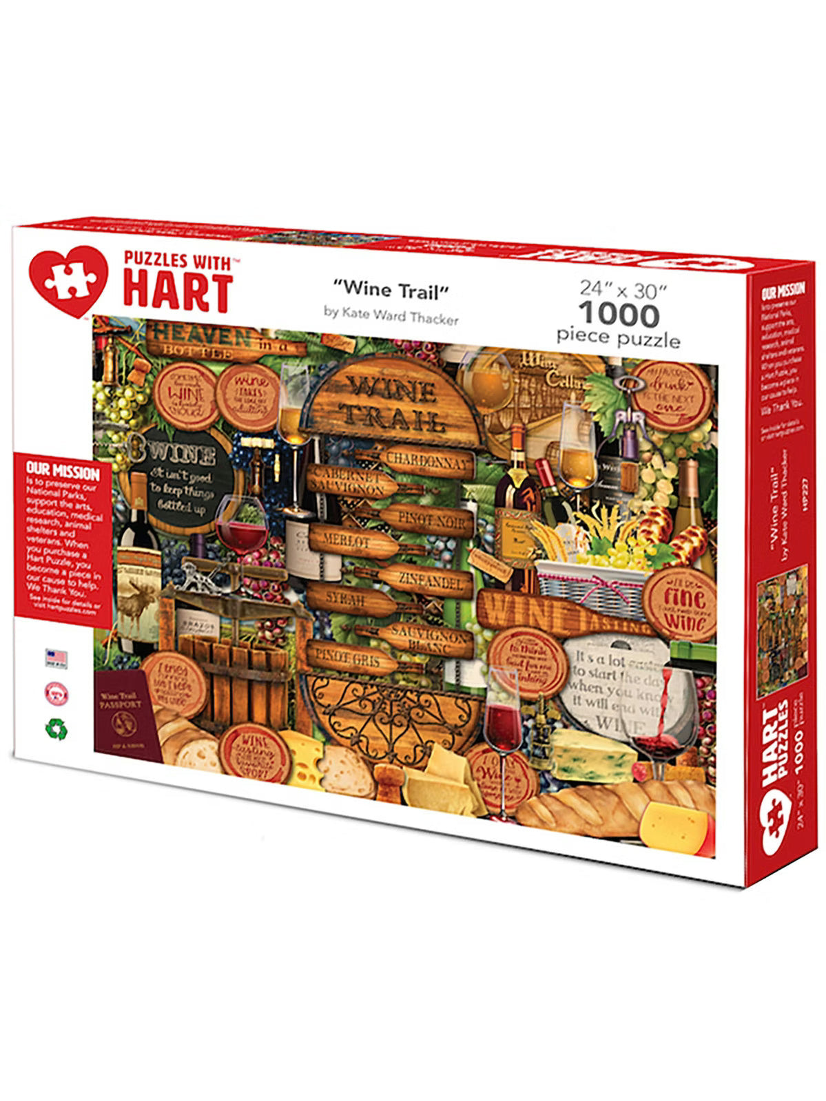 Hart-Puzzle Wine Trail 1000Pc 24 x 30" Hp227