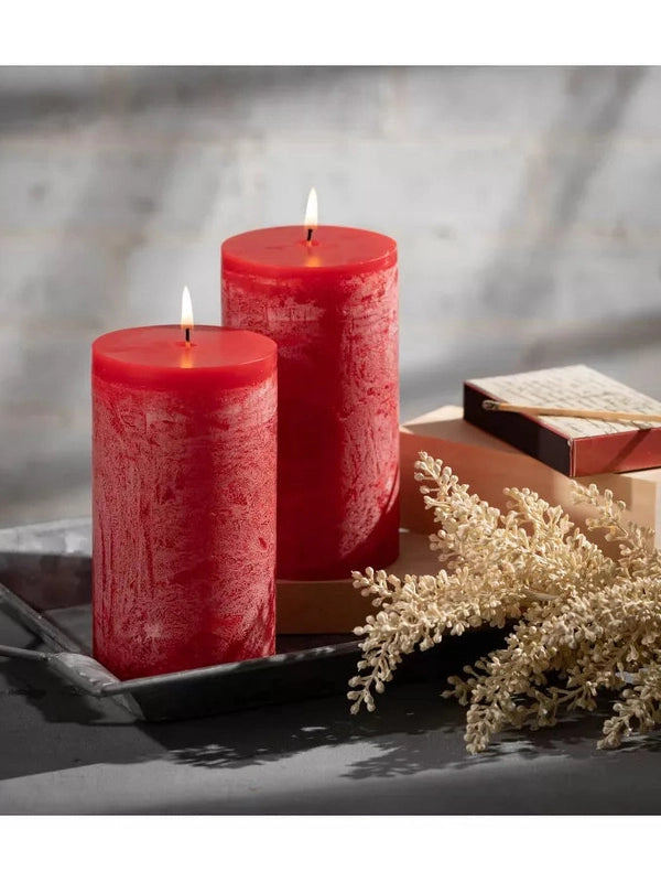 Candle Red 6"x 3.25" Cranberry Timber Pillar Candle Crt246crb