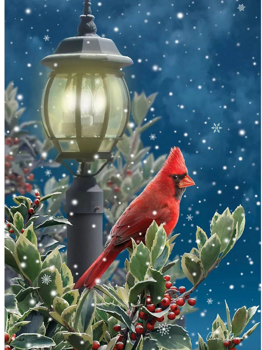Garden Flag Christmas Winter Solitude Cardinal 12.5x18" G01319