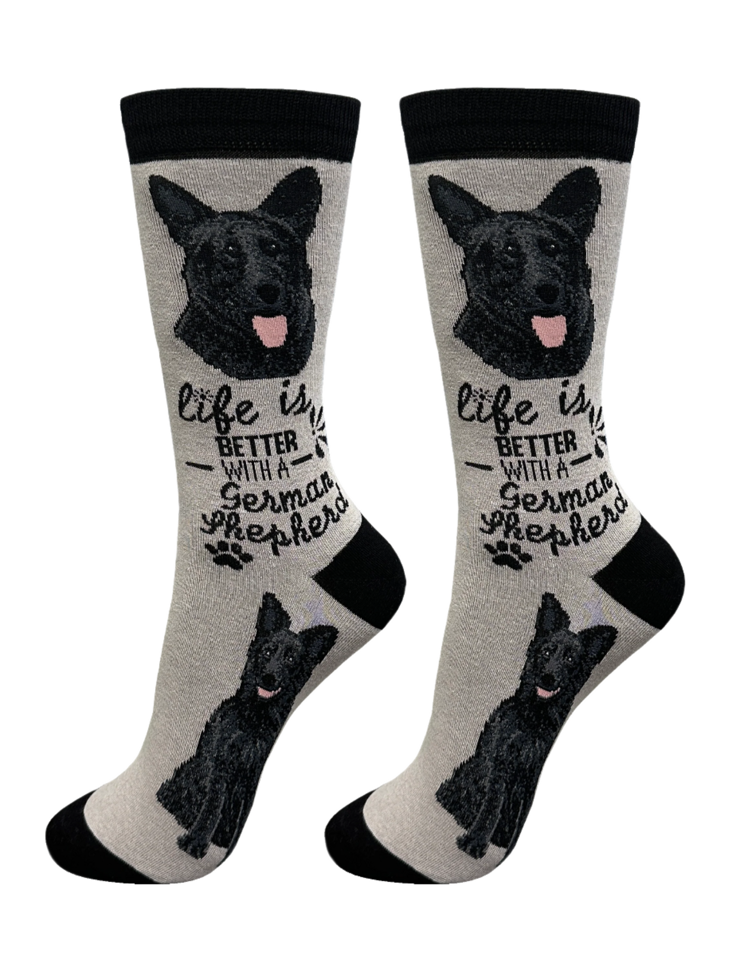 Socks Germen Shepherd Dog Black 840-75B