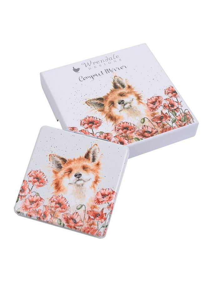 Compact Mirror - MR010 - Fox Poppy Field
