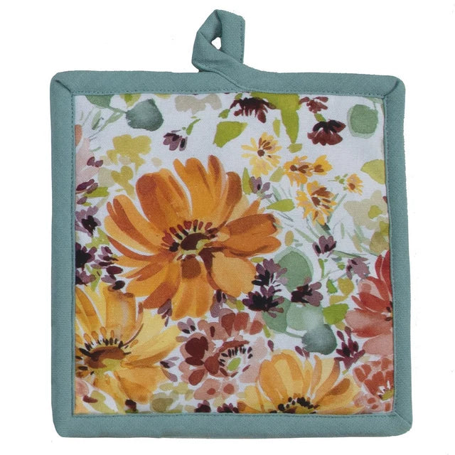 Pot Holder Autumn Joy Floral 8"x8" H6862