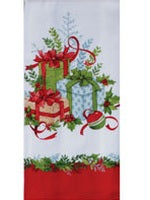 Tea Towel Christmas Gifts & Greenery Dual Purpose Towel H7210