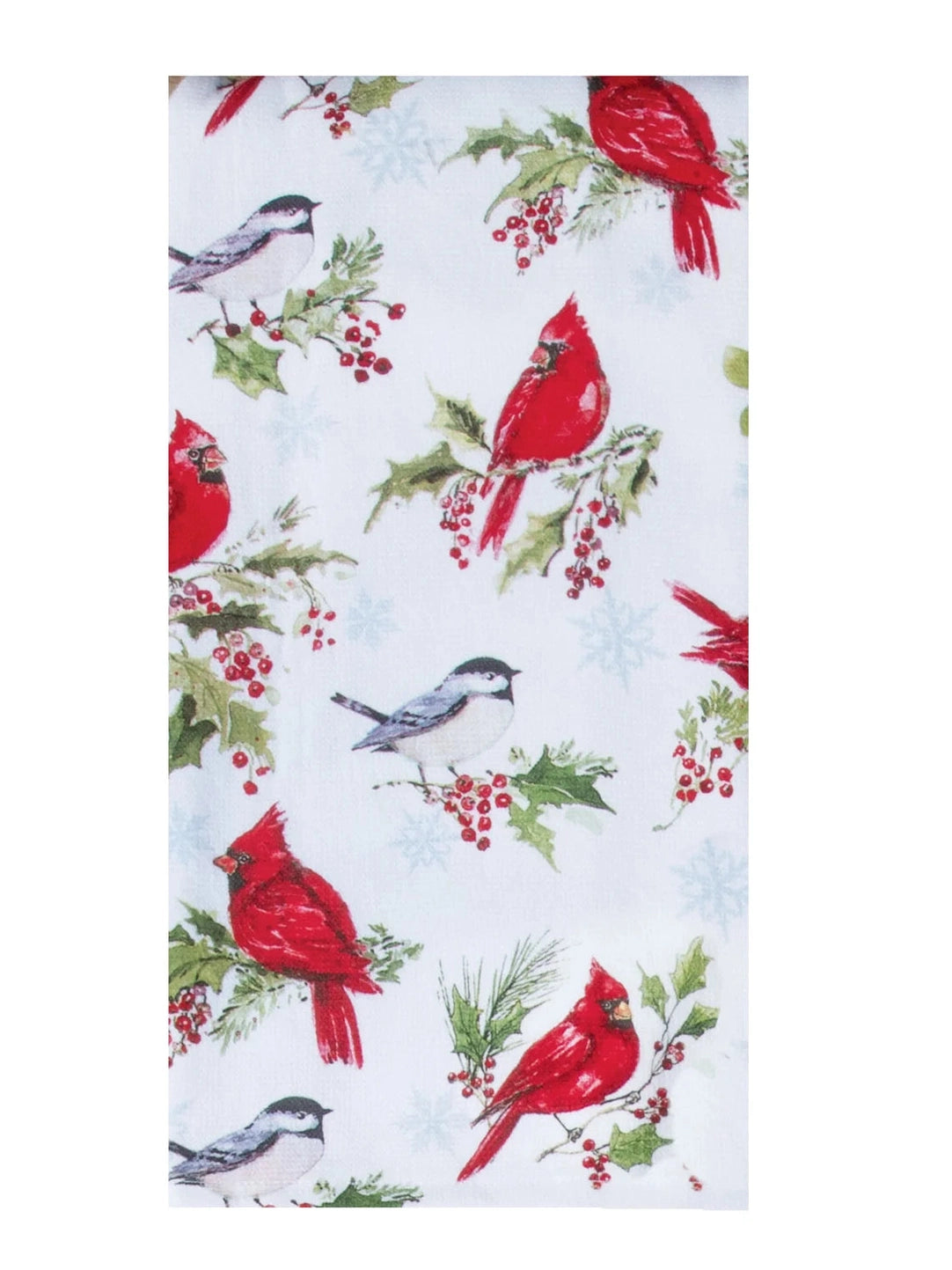 Tea Towel Christmas Winterberry Birds Dual Purpose Towel H8353