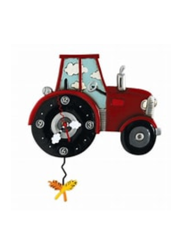 Wall Clock - Harvest Time Tractor - Red