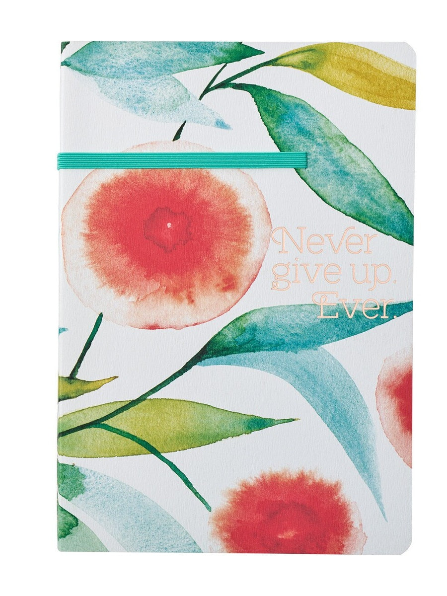 Note Book Never Ever Give Up Orange Blossoms Hfjl617