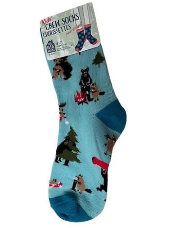 Children's Socks - Forest Black Bear Camp Socks