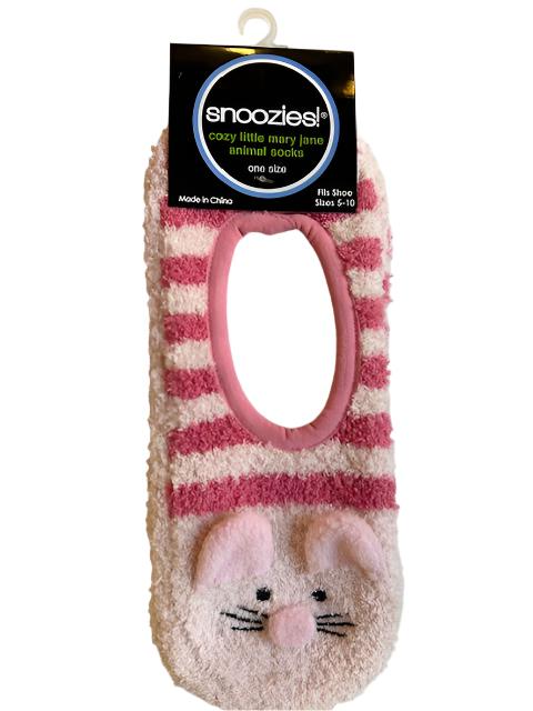 Slipper Socks Pink Cat 2024 at Razberry Threads