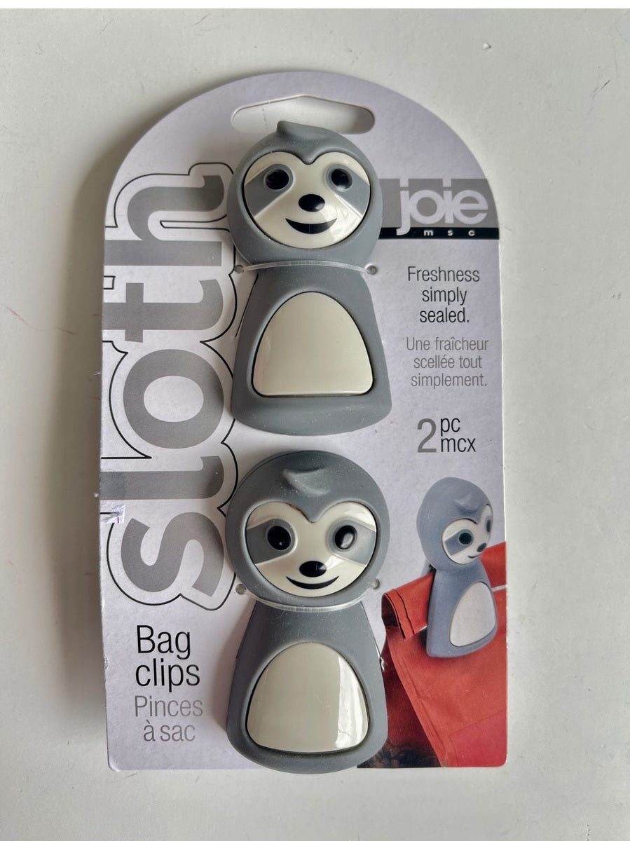 Bag Clips Sloth Grey 34025