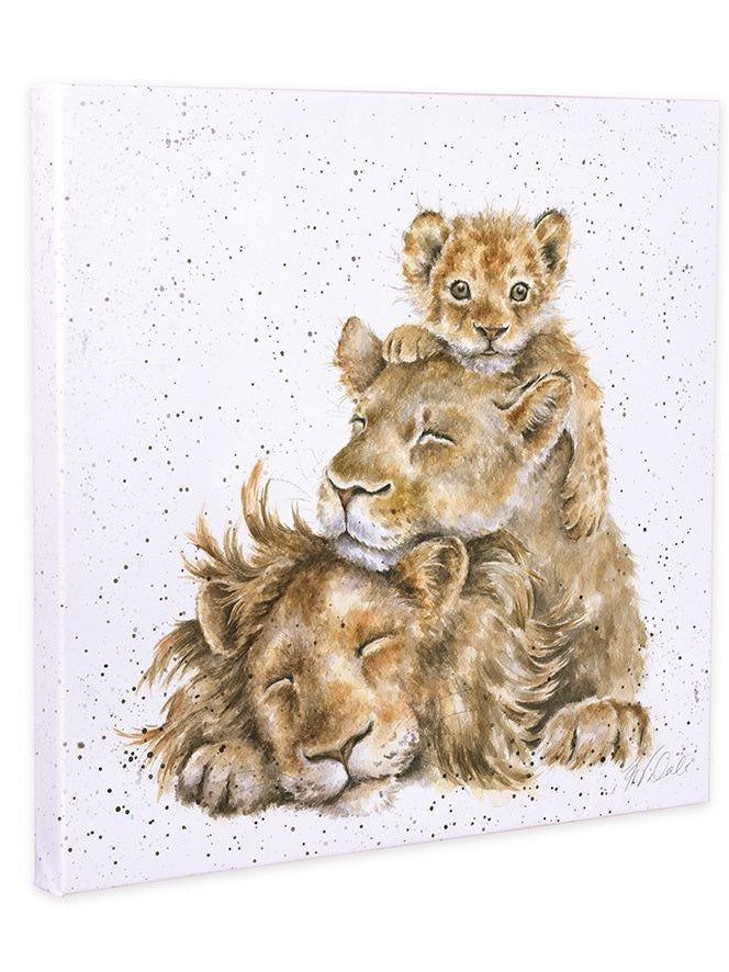 Wrendale Canvas Art Z029 Lion Family