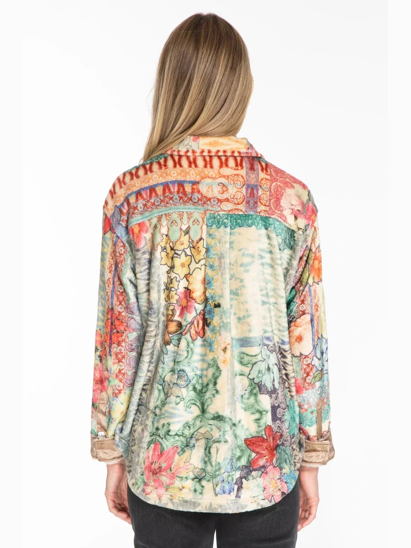 Jacket-Multi Color PrintButton Front-Womens-J43643jm