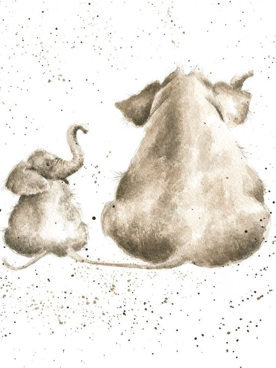 Card - AZ007 - Elephant - Blank Inside