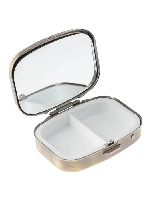 Pill Box Small Metal Mirrored Daily Dose Ka-2154-02