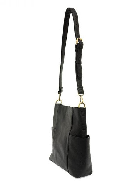 Kayleigh Side Pocket Bucket Bag L8089-00 BLACK