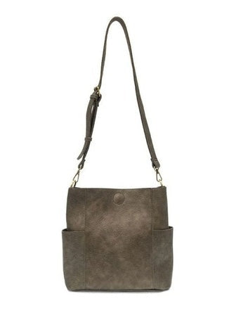Kayleigh Side Pocket Bucket Bag L8089-40 METALLIC PEWTER