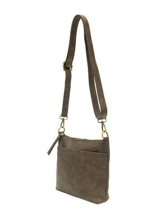 Layla Top Zip Crossbody Bag - L8105-40 - Women's METALLIC PEWTER