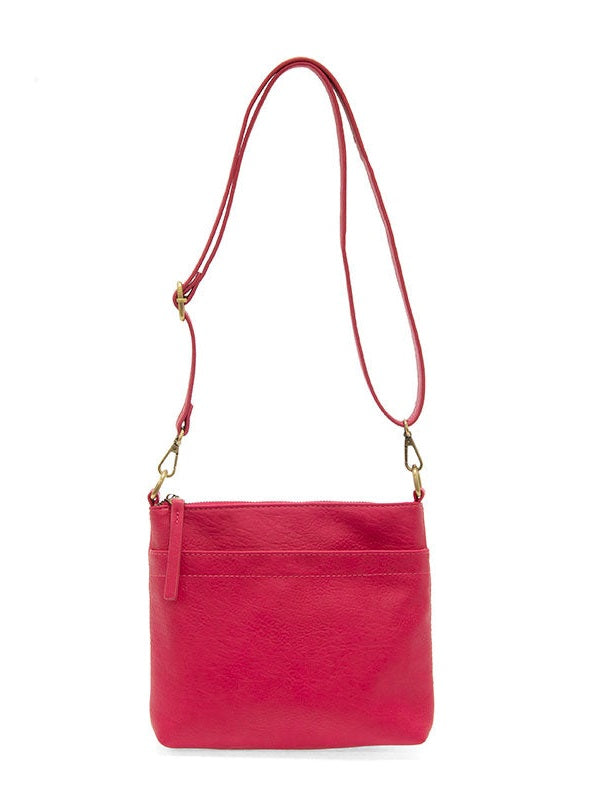 Layla Top Zip Crossbody Bag - L8105-76 - Women's RUBY PINK