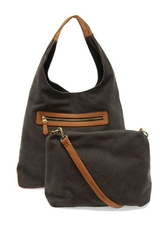 April Canvas Hobo Bag - L8171-00 - Women BLACK
