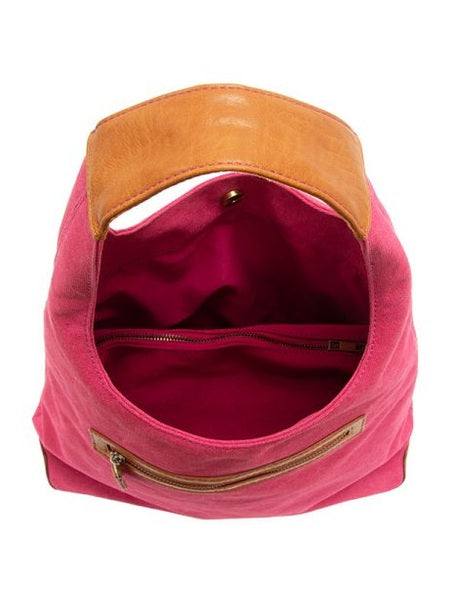 April Canvas Hobo Bag - L8171-12 - Women MAGENTA
