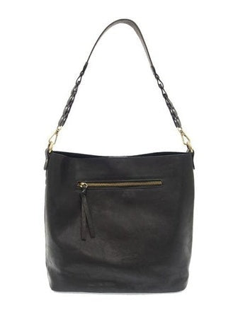 Tessa Convertible Hobo Bag with Link Strap - L8180-00 - Women BLACK