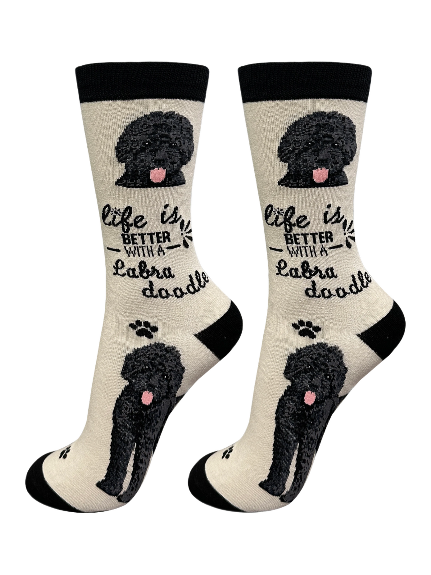 Socks Labradoodle Dog Black 840-121A