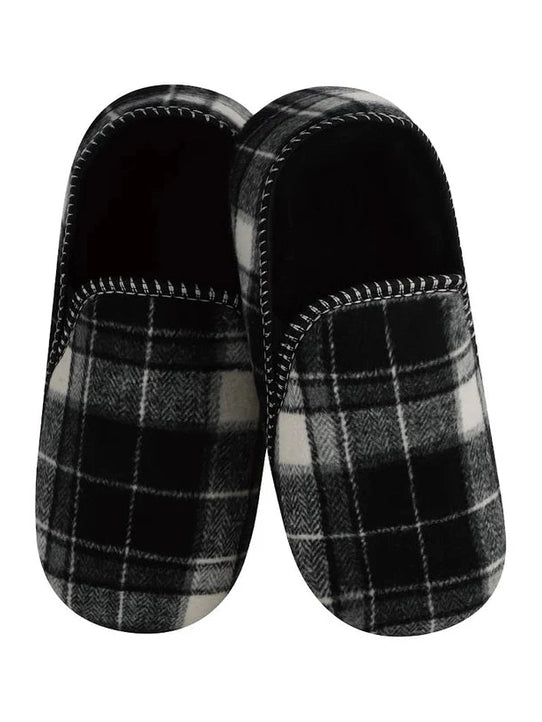 Slippers Men's Black Alpine Plaid