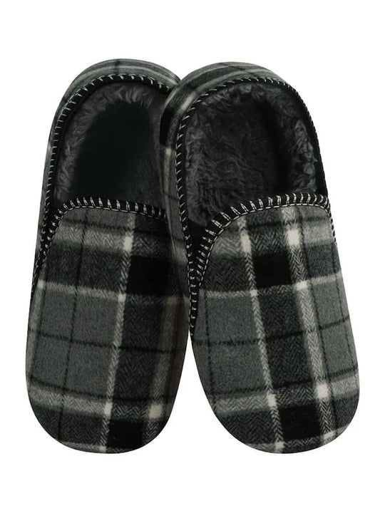 Slippers Men's Grey Alpine Plaid