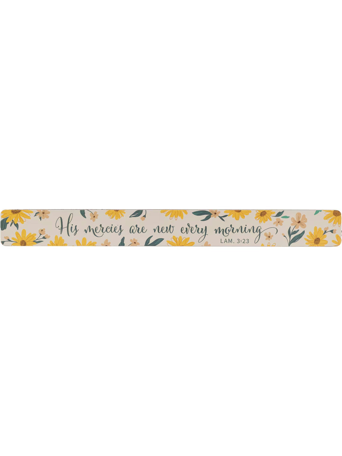 Magnetic Strip Yellow Floral Hos Mercies Lam3:23 7.5" x 0.8"Ms148
