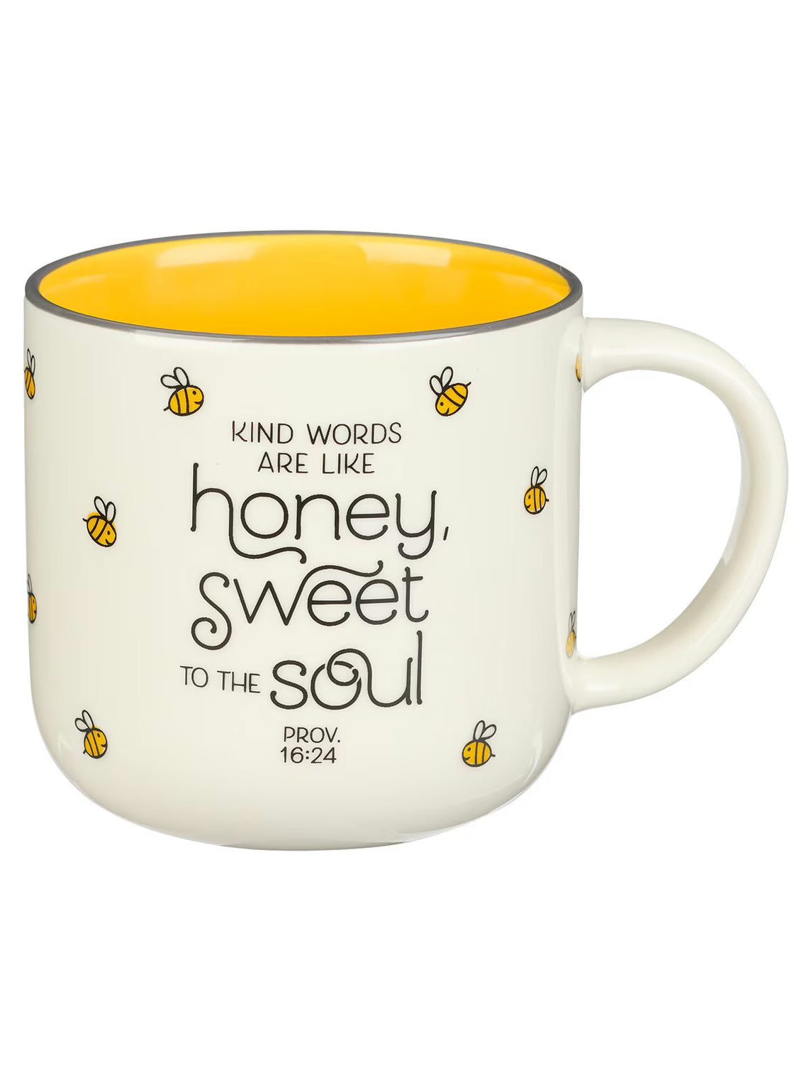 Mug Kind Words Prov.16:24 Yellow/White 15oz Mug 947