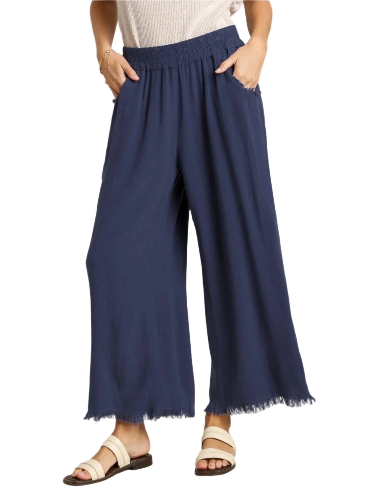 Pants Navy 2 Pocket Wide Leg N6667n