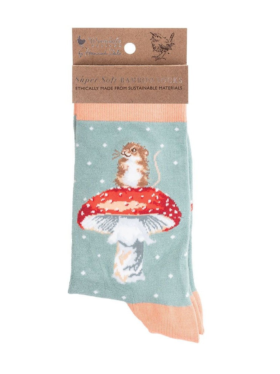 Women's Bamboo Mouse Socks - SOCK022 Fungi