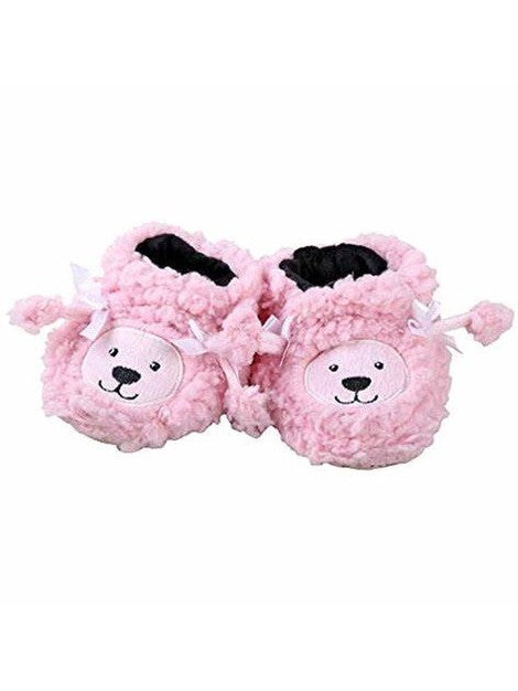 Slippers Pink Poodle Baby Non Skid Soles Sherpa 1350
