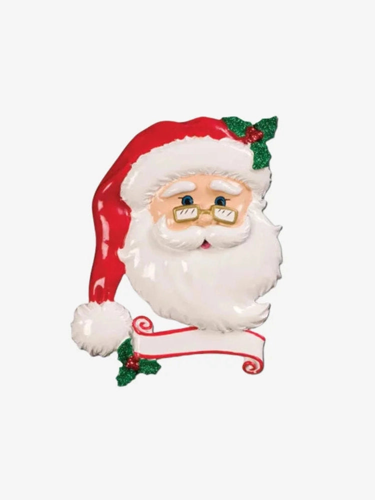Christmas Jolly Santa Ornament Personalized Or652