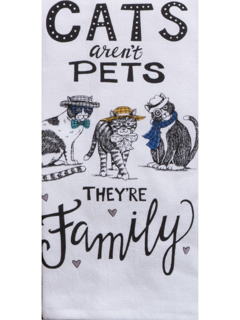 T Towel Cat Family Dual Purpose Towel R7496