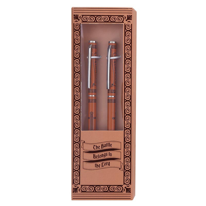 Pen Set Battle Belongs To The Lord 2Pk R7725