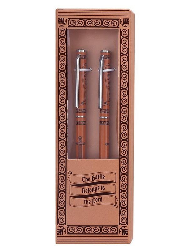 Pen Set Battle Belongs To The Lord 2Pk R7725