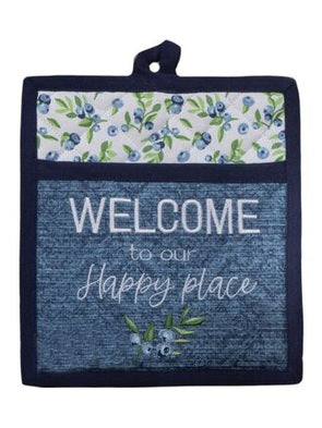 Pot Holder Welcome To Our Happy Place Lake Time R7802