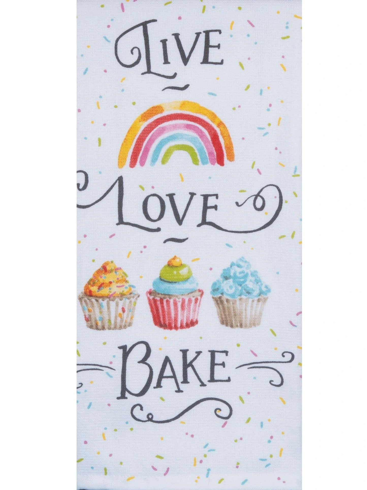 Tea Towel Live Love Bake Dual Purpose Terry R7903