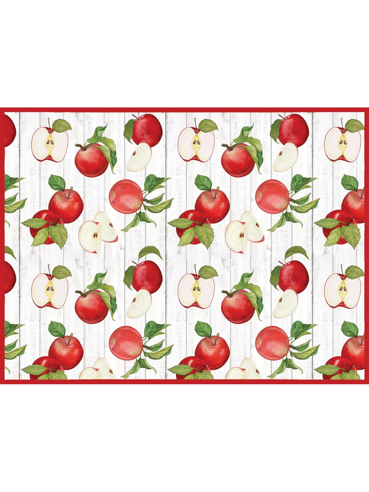Drying Mat Countertop Micro Fiber Apple Orchard Red/White R7917